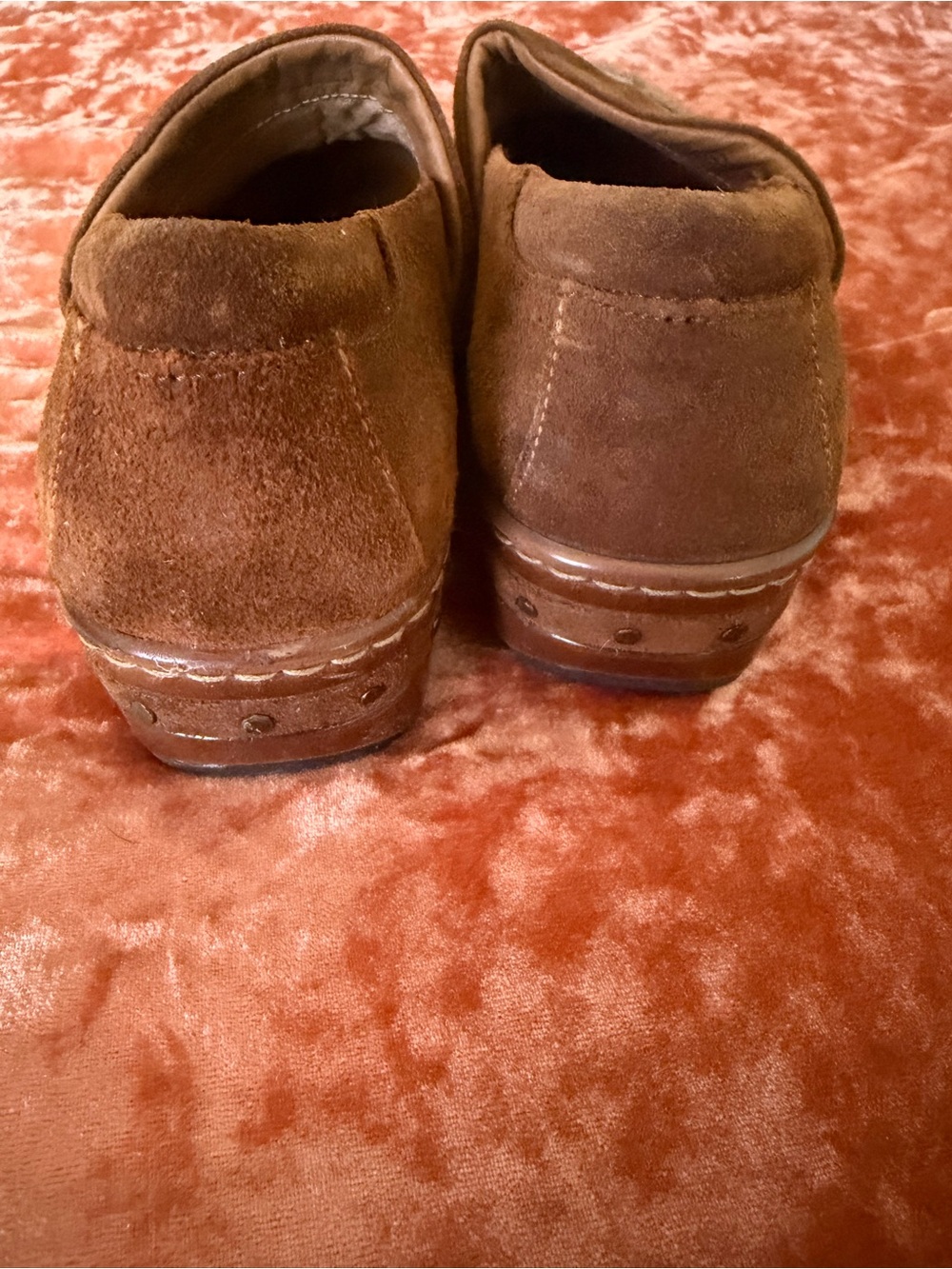 Born Tan Wool and Wood Slip-On Loafers with Aztec Pattern - Size 8 - Picture 3 of 8